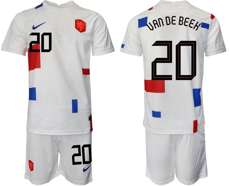 Men 2022 World Cup National Team Netherlands away white 20 Soccer Jersey